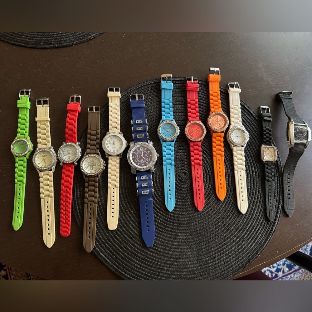 Lot Of 12 Watches With Colorful Bands